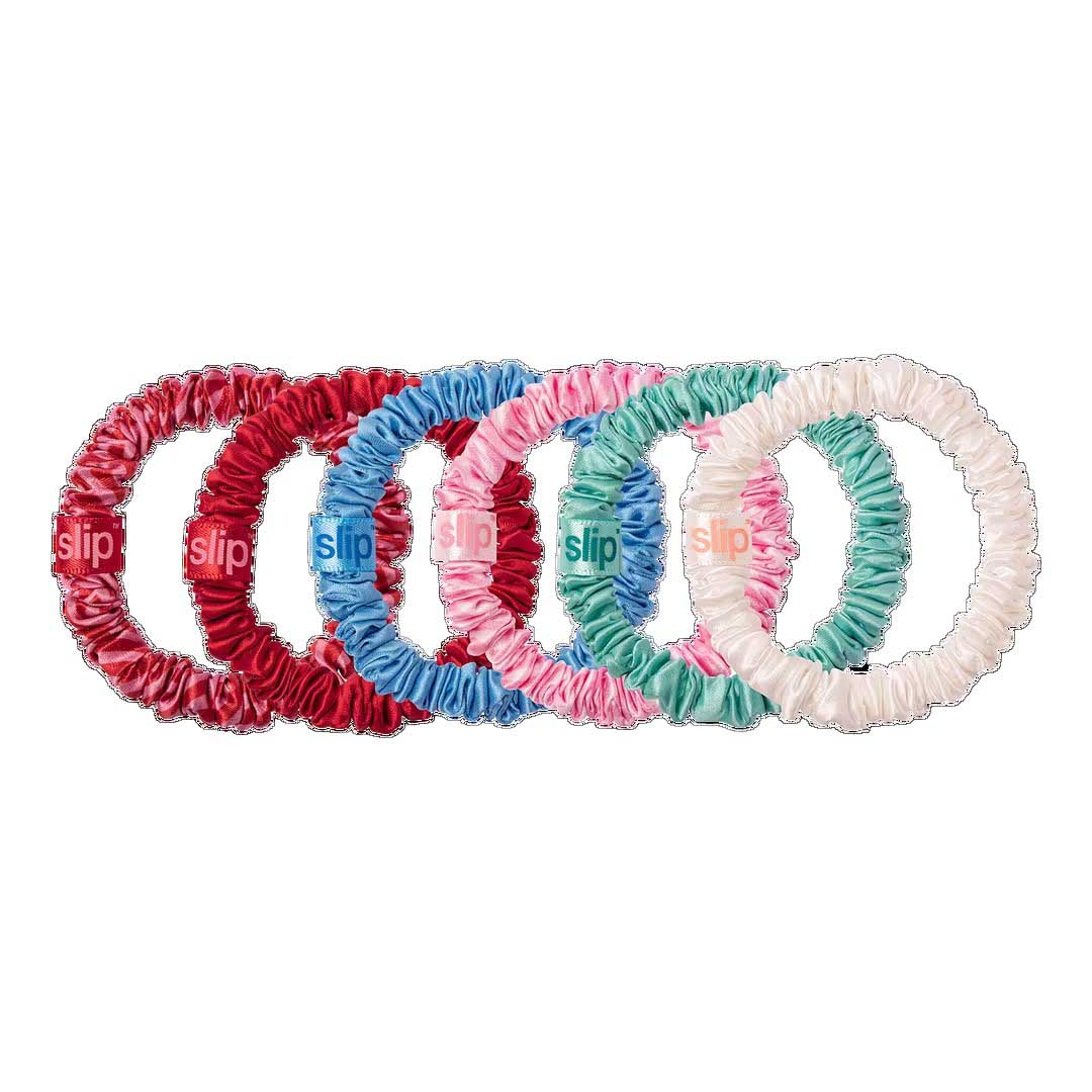 Slip Silk Skinny Scrunchies - Set Of 6